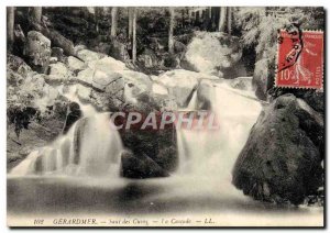 Old Postcard Gerardmer tanks of Saut Waterfall