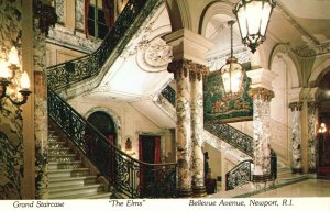 Vintage Postcard 1978 Grand Staircase The Elms Bellevue Avenue Newport R.I.