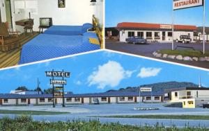 Motel Claude QC Quebec Motels Restaurant C Bosse Multiview Vintage Postcard D10c