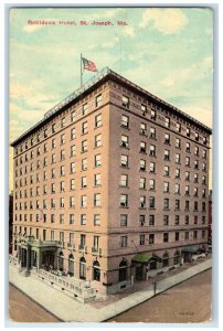 1911 Exterior View Robidoux Hotel Building St Joseph Missouri Antique Postcard
