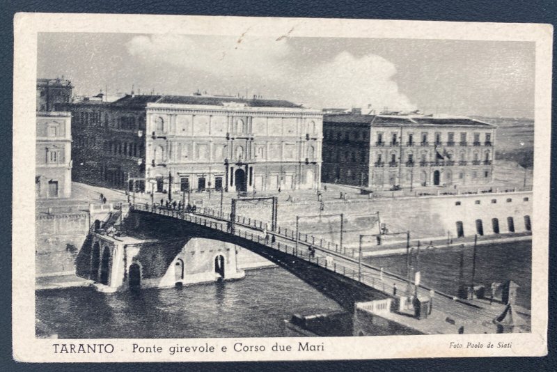 Mint Italy Real Picture Postcard Taranto Girevole Bridge & Sea Way