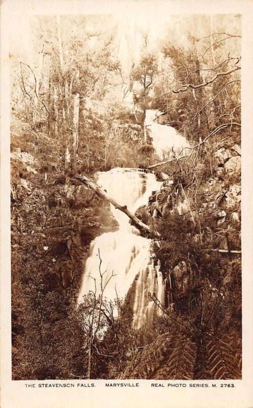 Marysville Victoria Australia scenic view Steavenson Falls real photo pc Z21030