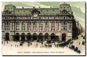 Old Postcard Paris Gare Saint Lazare Court Havre