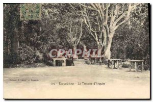 Old Postcard Roquefavour The Terrace Arquier