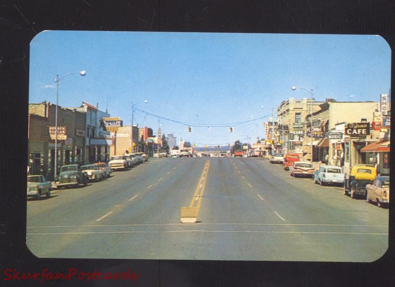 CORTEZ COLORADO DOWNTOWN STREET SCENE 1950's CARS 1950's CARS VINTAGE POSTCARD