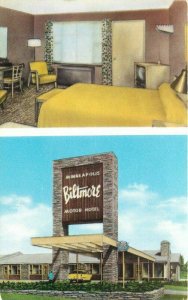 Minnesota Minneapolis Biltmore Motor Hotel Mid Century Brown Postcard 22-4714