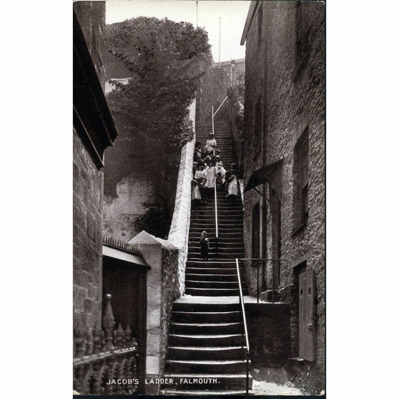 Dennis & Sons Ltd. Real Photograph Postcard 'Jacob's Ladder, Falmouth'