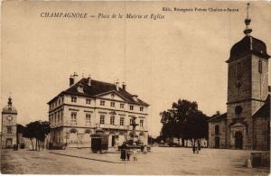 CPA CHAMPAGNOLE - Place de la Mairie et l'Église (212390)