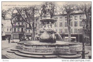 Place Carnot, Fontaine Neptune, Carcassonne (Aude), France, 1900-1910s