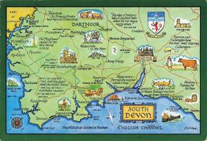 BR91484 south devon map cartes geographiques  uk