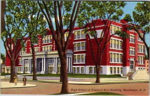 Postcard SCHOOL SCENE Manchester New Hampshire NH AM2241