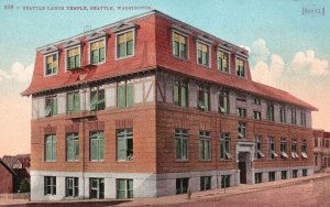 Vintage Postcard Labor Temple Building Seattle Washington EDW H. Mitchell Pub.