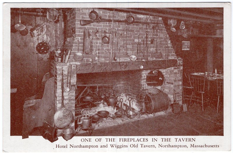 Northampton, Mass, One Of The Fireplaces In The Tavern, Hotel Northampton