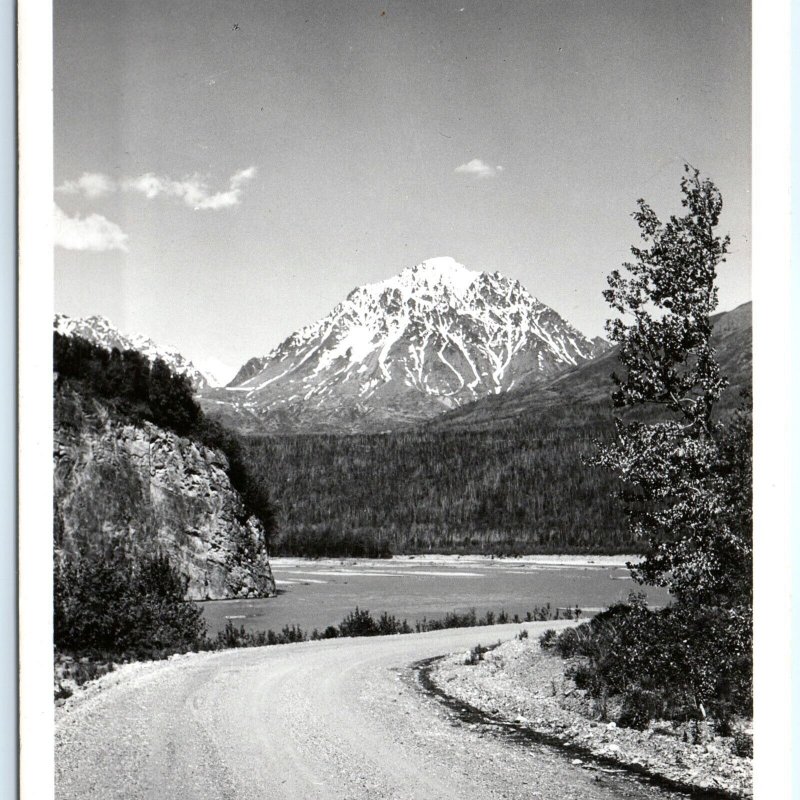 c1950s Alaska Highway RPPC Mountain Road Real Photo Postcard A93