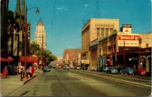 Vtg 1950s Hollywood Boulevard Hollywood California CA Chinese Theatre Postcard