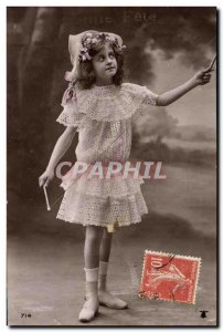 Old Postcard Diabolo Child