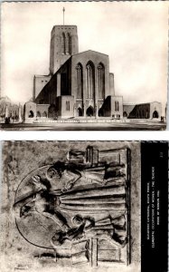 2~4X6 RPPC Postcards Surrey, England GUILDFORD CATHEDRAL & Church Sculpture/Art