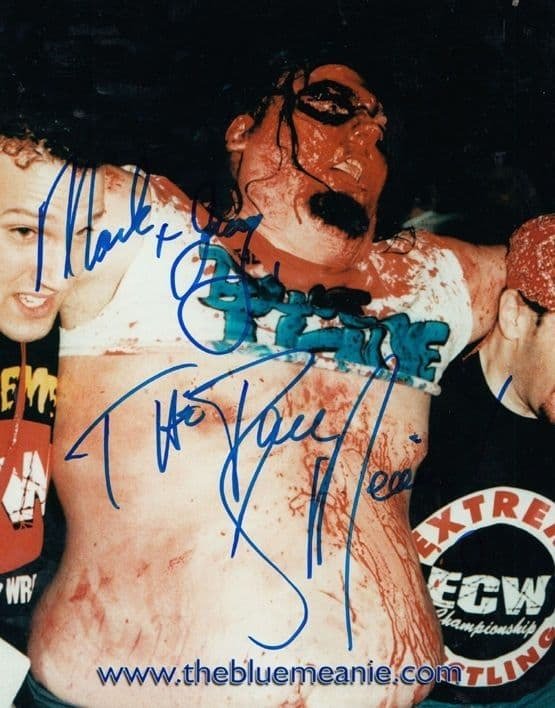 The Blue Meanie WWF American Wrestling Giant 10x8 Hand Signed Photo