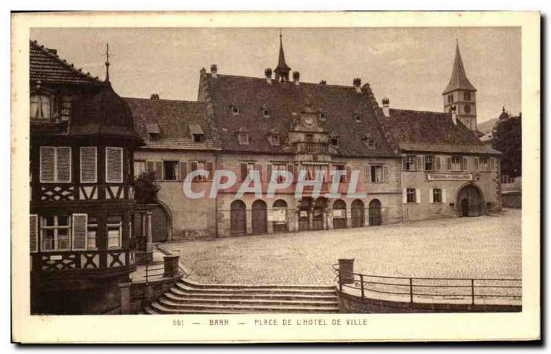 Old Postcard Barr Place De L Hotel De Ville