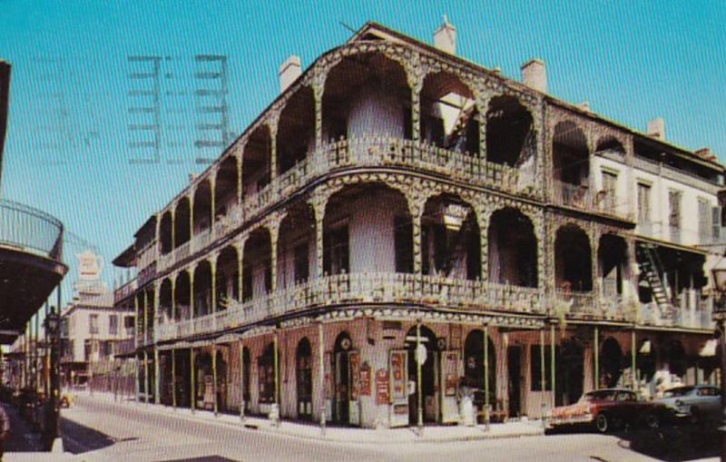 Louisiana New Orleans Lace Balconies 700 Royal Street 1957