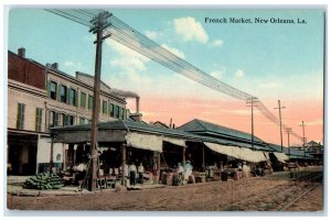 c1910's French Market Scene Railway New Orleans Louisiana LA Unposted Postcard