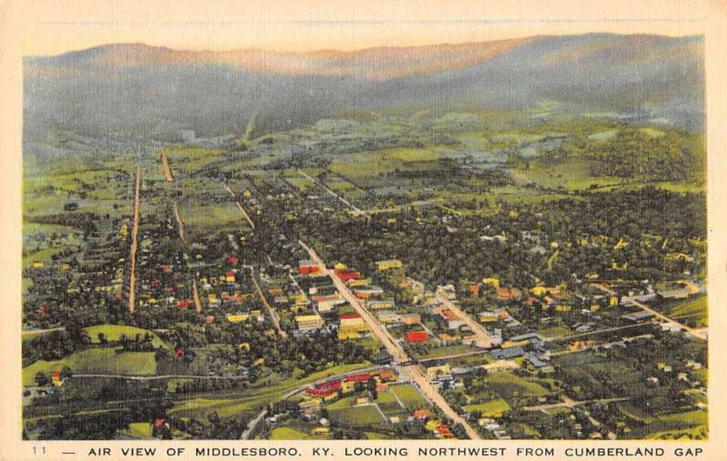 Middlesboro Kentucky Birdseye View Of City Antique Postcard K64430