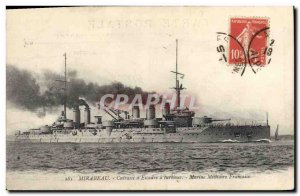 Postcard Old Boat Mirabeau Breastplate d & # 39escadre has turbines