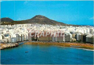 Modern Postcard Gran Canaria Aerial view of the beach of Canteras