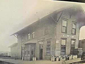 Postcard Rock island Depot  Reprint in Wellman, IL.  W8