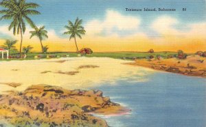 BAHAMAS, Caribbean  TREASURE ISLAND~Owned by John T McCutchen  1954 Postcard