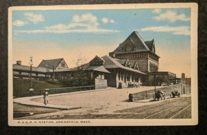 Mint Vintage B and A Railroad Station Springfield Massachusetts RPPC