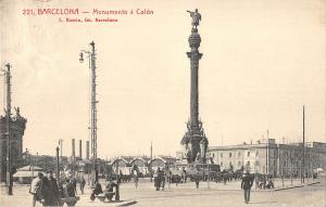 B105495 Spain Barcelona Monumento a Colon Statue Promenade