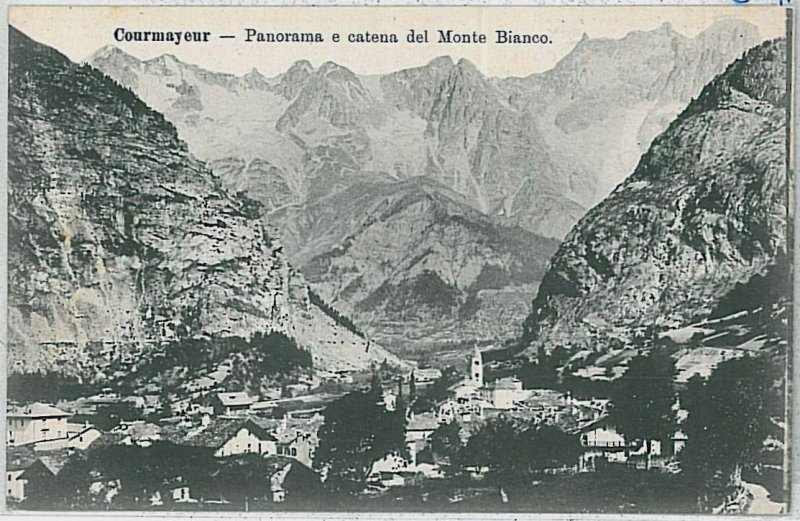 AOSTA province vintage postcard - Courmayeur-