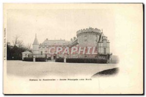 Old Postcard Chateau De Rambouillet Main Entree