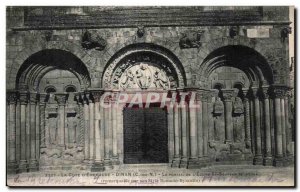 Old Postcard The Cote d Emeraude Dinan Portal of Eglise St Savior