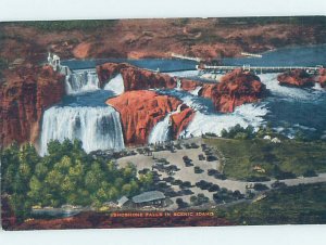 Pre-Chrome WATERFALL SCENE Shoshone Falls - Twin Falls Idaho ID AG4299