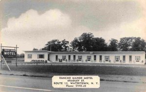 Rancho Manor Motel Route 12 Watertown New York 1950s postcard