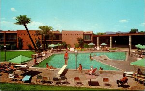 Vtg 1960s Ramada's Scottsdale Inn Hotel Swimming Pool Arizona AZ Unused Postcard