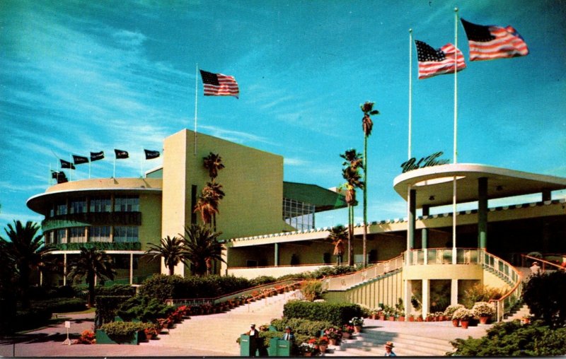 California Inglewood Hollywood Park Race Track Entrance and Grandstand