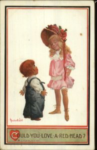 Bernhardt Wall Cute Kids Could You Love a Redhead Red-Head Postcard