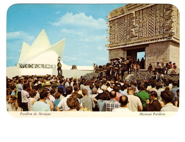 Mexican Pavilion, Expo 67, Montreal Quebec, Advertising Plastichrome Sample