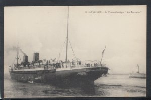 Shipping Postcard - Le Havre - Le Transatlantique La Touraine  T2624