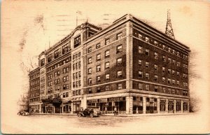 Vtg Postcard 1938 Broadview Hotel - East St. Louis Illinois IL - Broadway & 5th