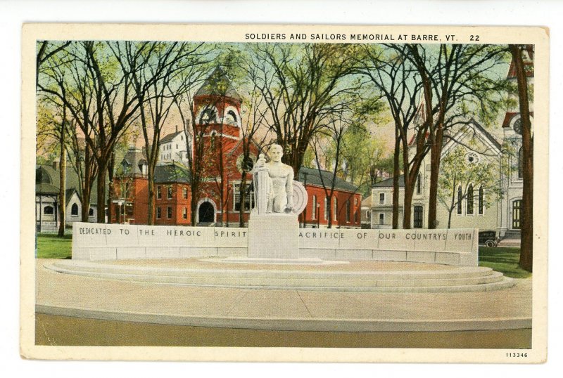 VT - Barre. Soldiers' & Sailors' Monument