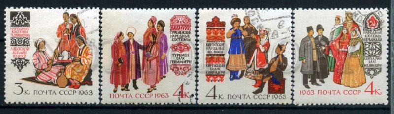 506204 USSR 1963 costumes Turkmens Azerbaijanis Tajiks Kyrgyz