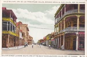 Panama Colon Bolivar Street Looking South The Main Thoroughfare