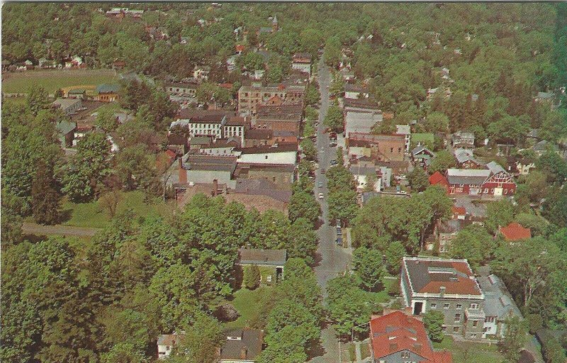 Vintage postcard, Aerial View of Cooperstown, New York