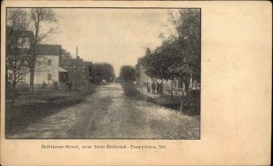 Taneytown Maryland MD Baltimore St. West From Railroad c1905 Postcard