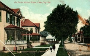 Circa 1910 On South Marion Street, Lake City, Florida Postcard P-11