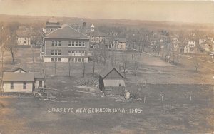 J10/ Reinbeck Iowa RPPC Postcard c1910 Birdseye View Homes School 40